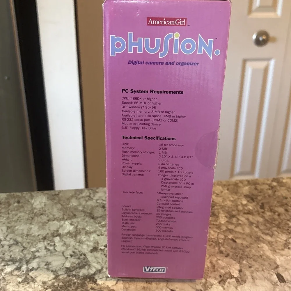 Vintage VTECH American Girl Phusion Handheld PDA Organizer Camera Tested Rare
